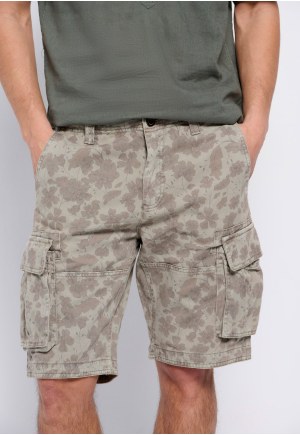 All over printed cargo shorts