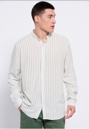 Yarn dyed striped men's shirt
