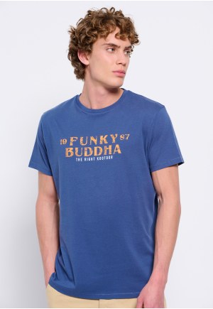 Organic cotton t-shirt with branded print