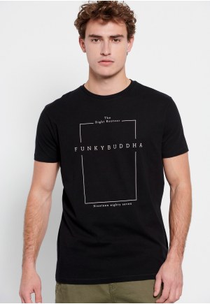 Crew neck t-shirt with minimal branded print