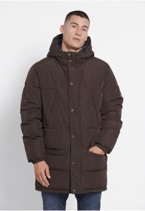 Men's hooded puffer parka jacket