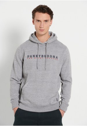 Overhead hoodie with branded print