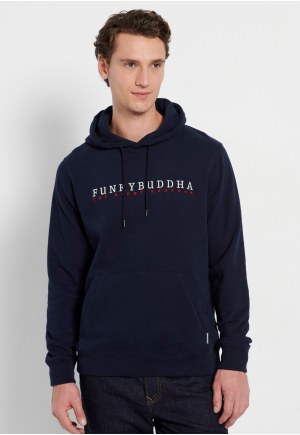 Overhead hoodie with branded print