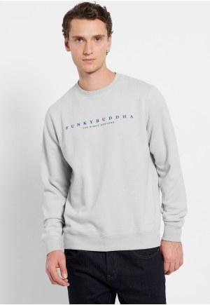 Crew neck sweatshirt with Funky Buddha print