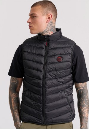 Ανδρικό αμάνικο καπιτονέ μπουφάν