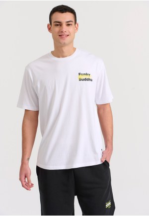 Relaxed fit t-shirt με brushed τύπωμα στην πλάτη