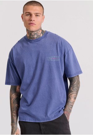 Oversized t-shirt με vintage τύπωμα στην πλάτη