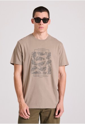 T-shirt με botanic frame τύπωμα