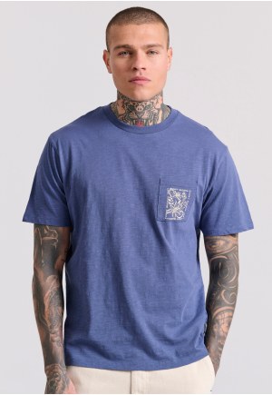 Relaxed fit t-shirt με tropical τύπωμα στην πλάτη