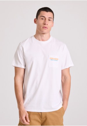 T-shirt με tropical τύπωμα από οργανικό βαμβάκι