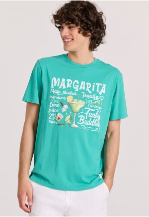 T-shirt με vintage coctail τύπωμα