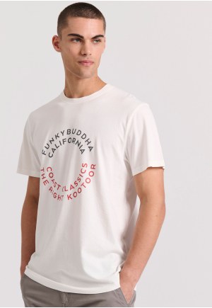 T-shirt with text artwork chest print