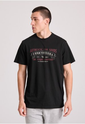 T-shirt with vintage text artwork print