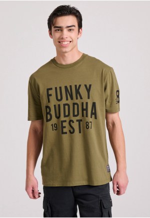 Relaxed fit t-shirt με Funky Buddha τύπωμα