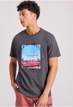 T-shirt με vintage photographic τύπωμα