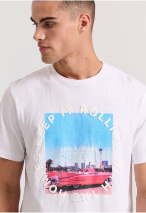 T-shirt με vintage photographic τύπωμα