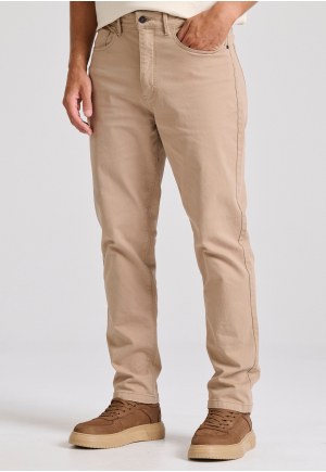 Loose tapered fit casual παντελόνι σε ζακάρ ύφανση