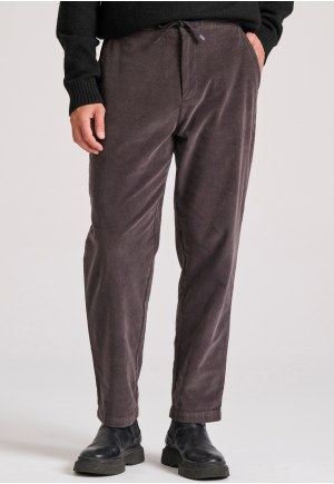 Loose fit garment dyed corduroy pants