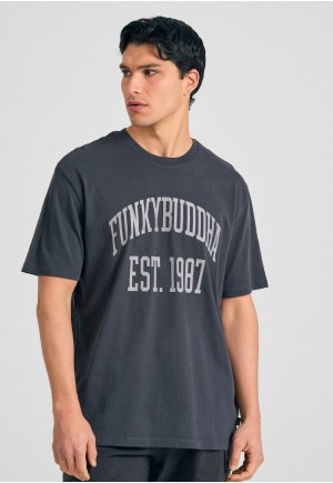Relaxed fit t-shirt με branded τύπωμα