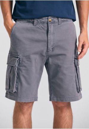 Loose fit garment dyed cargo βερμούδα