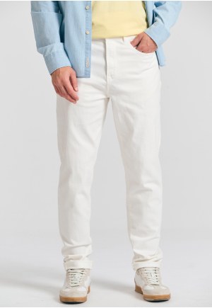 Relaxed tapered fit garment dyed τζιν παντελόνι