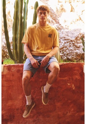 Relaxed t-shirt από οργανικό βαμβάκι με abstract τύπωμα