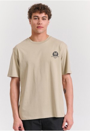 Organic cotton relaxed t-shirt με text artwork τύπωμα