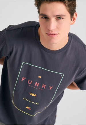 Organic cotton t-shirt με minimal branded τύπωμα
