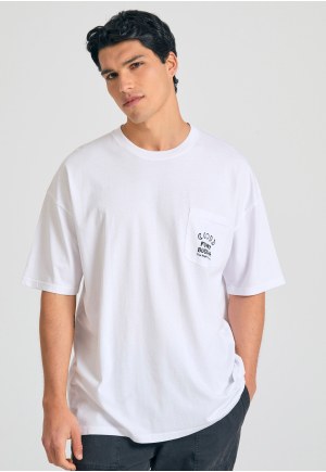 Oversized t-shirt με γραφικό τύπωμα στην πλάτη