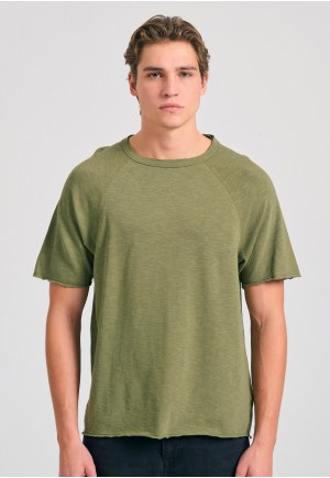 Relaxed fit t-shirt από φλάμα