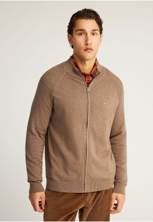 Ανδρική πλεκτή ζακέτα με φερμουάρ