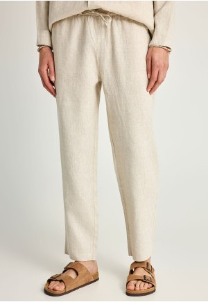 Ανδρικό comfort fit λινό chino παντελόνι