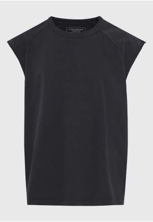 Ανδρικό βαμβακερό oversized αμάνικο t-shirt