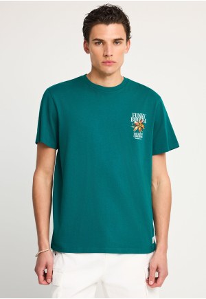 Men's cotton t-shirt with print on the back