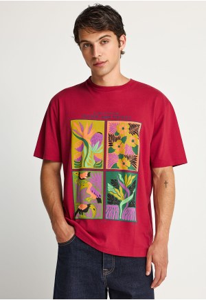 Ανδρικό relaxed t-shirt με τύπωμα