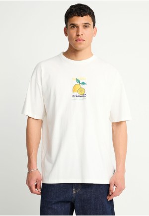 Ανδρικό oversized t-shirt με τύπωμα στην πλάτη