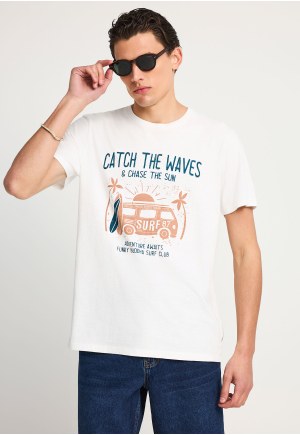 Ανδρικό βαμβακερό t-shirt με τύπωμα