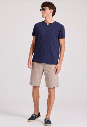 T-shirt με λαιμό henley Garage 55