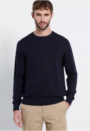 Slim fit πουλόβερ με μίξη από μαλλί Marron
