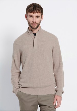 Men's slim fit wool blend sweater - Marron label