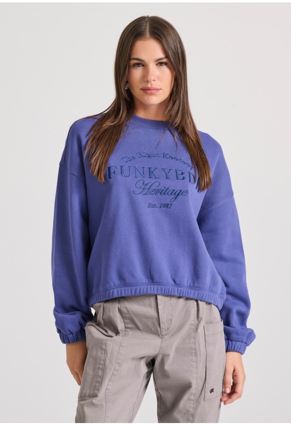 Relaxed fit φούτερ με Funky Buddha κέντημα