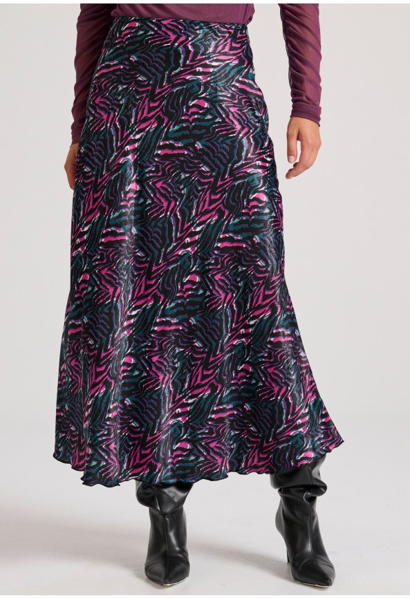 All over printed midi skirt