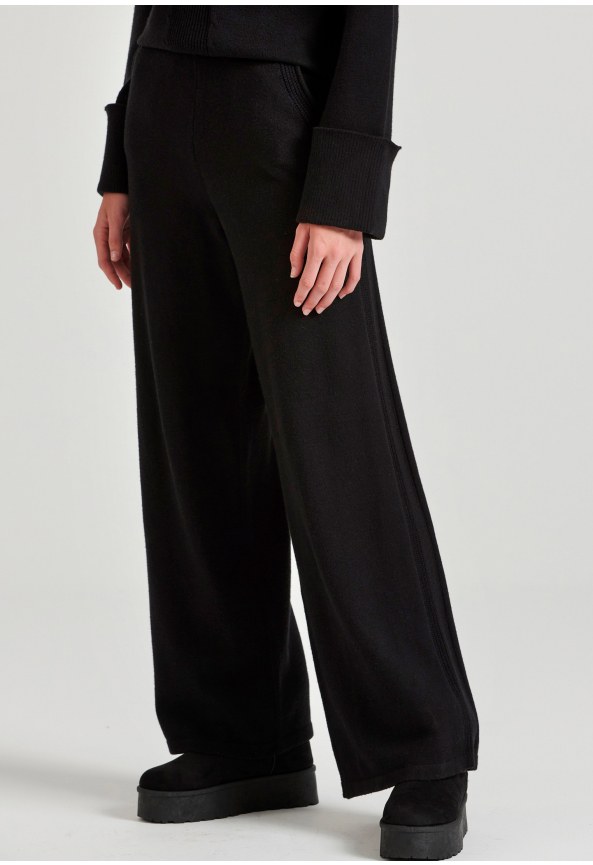 Πλεκτό casual παντελόνι από βισκόζη