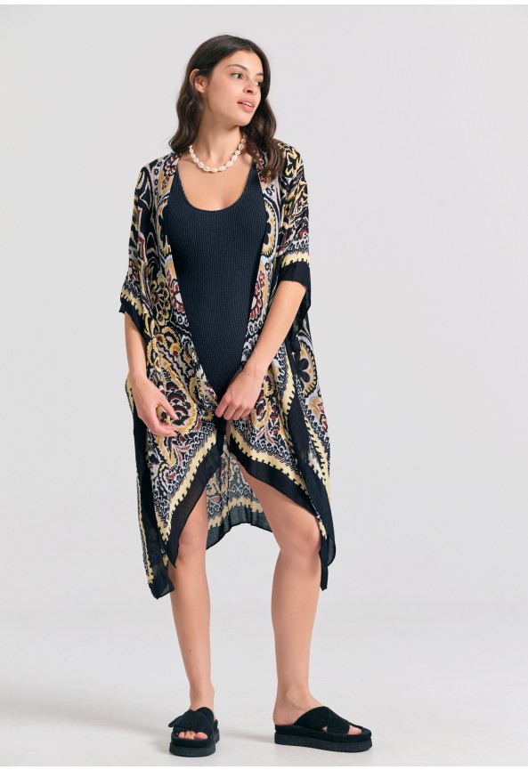 Γυναικείο κιμονό με τύπωμα σε ethnic look
