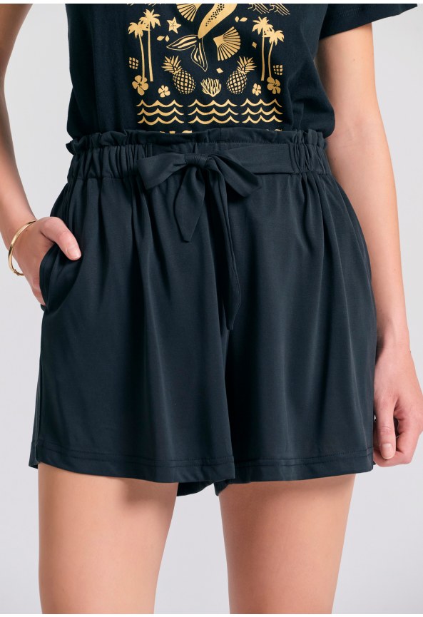 Loose fit σορτς με δέσιμο μπροστά