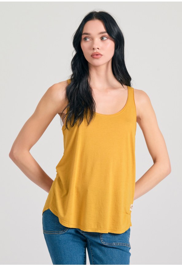 Γυναικείο μονόχρωμο tank top από βισκόζη