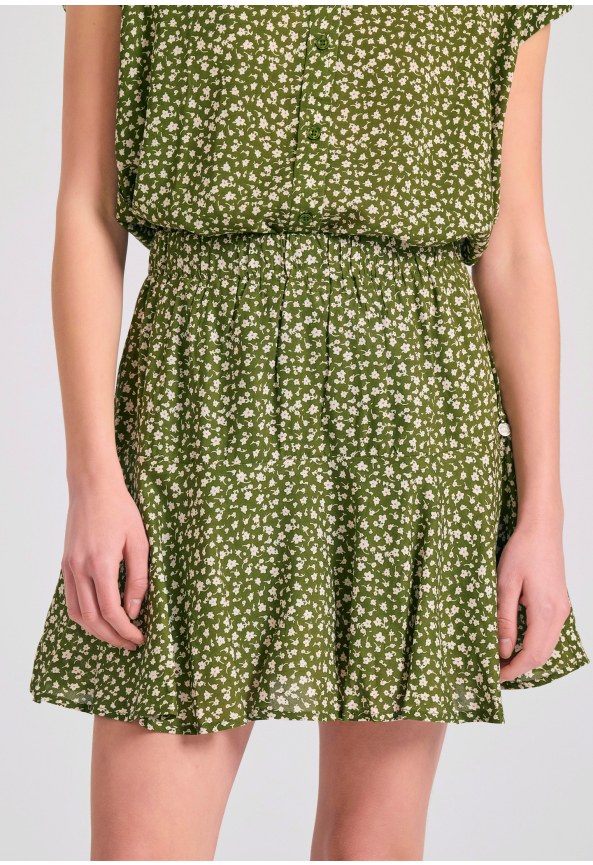 Relaxed fit φλοράλ μίνι φούστα