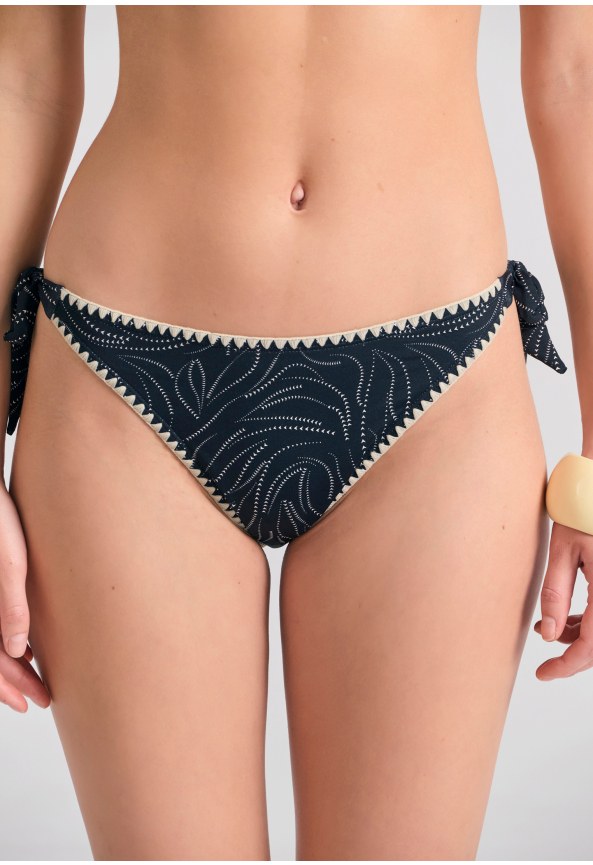 Μπικίνι σλιπ με all over τύπωμα και διακοσμητική ραφή