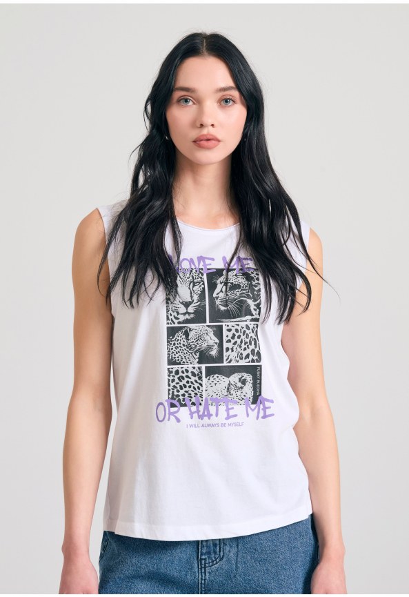 Γυναικείο tank top με photographic τύπωμα