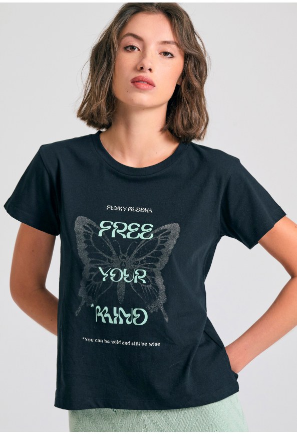 Γυναικείο t-shirt με φωτογραφικό τύπωμα